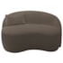 Sofá Curvo Freesia Design Orgânico Moderno 180cm Suede Marrom