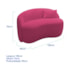 Sofá Curvo Freesia Design Orgânico Moderno 180cm Suede Pink