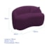 Sofá Curvo Freesia Design Orgânico Moderno 180cm Suede Roxo