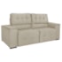 Sofá Luxo Recepção Escritorio Sala Vicenza 210cm Bouclé Bege