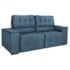 Sofá Luxo Recepção Escritorio Sala Vicenza 210cm Linho Azul Royal
