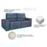 Sofá Luxo Recepção Escritorio Sala Vicenza 210cm Linho Azul Royal