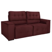 Sofá Luxo Recepção Escritorio Sala Vicenza 210cm Suede Bordo