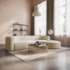 Sofá Modular Celinne Luxuoso Sala de Estar Decoração Luxo 265cm Bouclé Bege