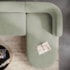 Sofá Modular Celinne Luxuoso Sala de Estar Decoração Luxo 265cm Bouclé Verde Oliva