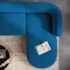 Sofá Modular Celinne Luxuoso Sala de Estar Decoração Luxo 265cm Linho Azul Royal