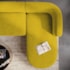 Sofá Modular Celinne Luxuoso Sala de Estar Decoração Luxo 265cm Suede Amarelo