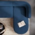 Sofá Modular Celinne Luxuoso Sala de Estar Decoração Luxo 265cm Suede Azul Marinho