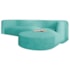 Sofá Modular Celinne Luxuoso Sala de Estar Decoração Luxo 265cm Suede Azul Tiffany