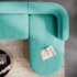 Sofá Modular Celinne Luxuoso Sala de Estar Decoração Luxo 265cm Suede Azul Tiffany