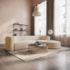 Sofá Modular Celinne Luxuoso Sala de Estar Decoração Luxo 265cm Suede Bege