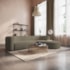 Sofá Modular Celinne Luxuoso Sala de Estar Decoração Luxo 265cm Suede Cappuccino