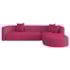 Sofá Modular Celinne Luxuoso Sala de Estar Decoração Luxo 265cm Suede Pink