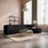 Sofá Modular Celinne Luxuoso Sala de Estar Decoração Luxo 265cm Suede Preto