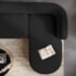 Sofá Modular Celinne Luxuoso Sala de Estar Decoração Luxo 265cm Suede Preto