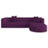 Sofá Modular Celinne Luxuoso Sala de Estar Decoração Luxo 265cm Suede Roxo