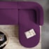 Sofá Modular Celinne Luxuoso Sala de Estar Decoração Luxo 265cm Suede Roxo