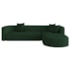 Sofá Modular Celinne Luxuoso Sala de Estar Decoração Luxo 265cm Suede Verde