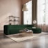 Sofá Modular Celinne Luxuoso Sala de Estar Decoração Luxo 265cm Suede Verde
