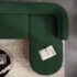 Sofá Modular Celinne Luxuoso Sala de Estar Decoração Luxo 265cm Suede Verde