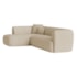 Sofá Modular Oslo Luxuoso Sala de Estar Decoração Luxo 265cm Bouclé Bege