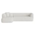 Sofá Modular Oslo Luxuoso Sala de Estar Decoração Luxo 265cm Bouclé Branco