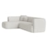 Sofá Modular Oslo Luxuoso Sala de Estar Decoração Luxo 265cm Bouclé Branco