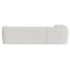 Sofá Modular Oslo Luxuoso Sala de Estar Decoração Luxo 265cm Bouclé Branco