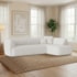 Sofá Modular Oslo Luxuoso Sala de Estar Decoração Luxo 265cm Bouclé Branco