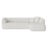 Sofá Modular Oslo Luxuoso Sala de Estar Decoração Luxo 265cm Bouclé Branco