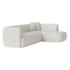 Sofá Modular Oslo Luxuoso Sala de Estar Decoração Luxo 265cm Bouclé Branco