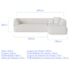 Sofá Modular Oslo Luxuoso Sala de Estar Decoração Luxo 265cm Bouclé Branco