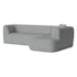 Sofá Modular Oslo Luxuoso Sala de Estar Decoração Luxo 265cm Bouclé Cinza