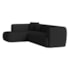 Sofá Modular Oslo Luxuoso Sala de Estar Decoração Luxo 265cm Bouclé Preto
