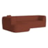 Sofá Modular Oslo Luxuoso Sala de Estar Decoração Luxo 265cm Bouclé Terracota