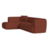 Sofá Modular Oslo Luxuoso Sala de Estar Decoração Luxo 265cm Bouclé Terracota