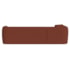 Sofá Modular Oslo Luxuoso Sala de Estar Decoração Luxo 265cm Bouclé Terracota