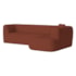 Sofá Modular Oslo Luxuoso Sala de Estar Decoração Luxo 265cm Bouclé Terracota