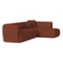 Sofá Modular Oslo Luxuoso Sala de Estar Decoração Luxo 265cm Bouclé Terracota