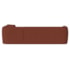 Sofá Modular Oslo Luxuoso Sala de Estar Decoração Luxo 265cm Bouclé Terracota