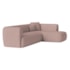Sofá Modular Oslo Luxuoso Sala de Estar Decoração Luxo 265cm Linho Rosé