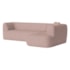 Sofá Modular Oslo Luxuoso Sala de Estar Decoração Luxo 265cm Linho Rosé