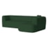 Sofá Modular Oslo Luxuoso Sala de Estar Decoração Luxo 265cm Linho Verde