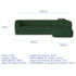 Sofá Modular Oslo Luxuoso Sala de Estar Decoração Luxo 265cm Linho Verde