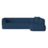 Sofá Modular Oslo Luxuoso Sala de Estar Decoração Luxo 265cm Suede Azul Marinho