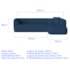 Sofá Modular Oslo Luxuoso Sala de Estar Decoração Luxo 265cm Suede Azul Marinho