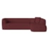 Sofá Modular Oslo Luxuoso Sala de Estar Decoração Luxo 265cm Suede Bordo