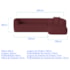 Sofá Modular Oslo Luxuoso Sala de Estar Decoração Luxo 265cm Suede Bordo