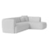 Sofá Modular Oslo Luxuoso Sala de Estar Decoração Luxo 265cm Suede Branco