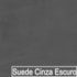Sofá Modular Oslo Luxuoso Sala de Estar Decoração Luxo 265cm Suede Cinza Escuro